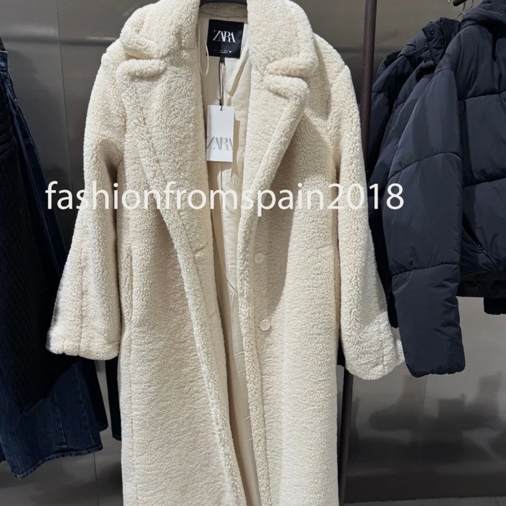 Zara long fleece coat - Picture 4 of 6